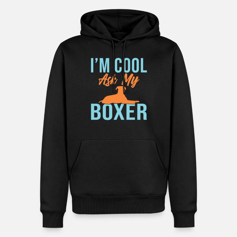 Boxer Hund Geschenke - Männer Premium Bio Hoodie - Schwarz