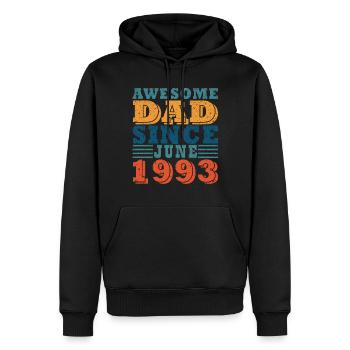 Juni 1993 Juni Geburtstagsgeschenk Juni 1993 - Männer Premium Bio Hoodie - Schwarz - Vorne - Nico (187cm)