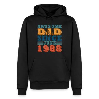 Geschenk Juni 1988 Geburtstag Juni 1988. Juni 1988 - Männer Premium Bio Hoodie - Schwarz - Vorne - Nico (187cm)