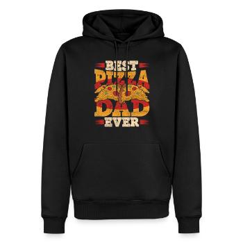 Pizza Chef Pizzaiolo Meilleur père pizza de tous les temps - Sweat à capuche Premium bio Homme - noir - Devant - Nico (187cm)