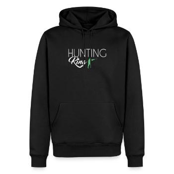 Roi de la chasse - Sweat à capuche Premium bio Homme - noir - Devant - Nico (187cm)