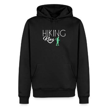 Roi de la randonnée - Sweat à capuche Premium bio Homme - noir - Devant - Nico (187cm)