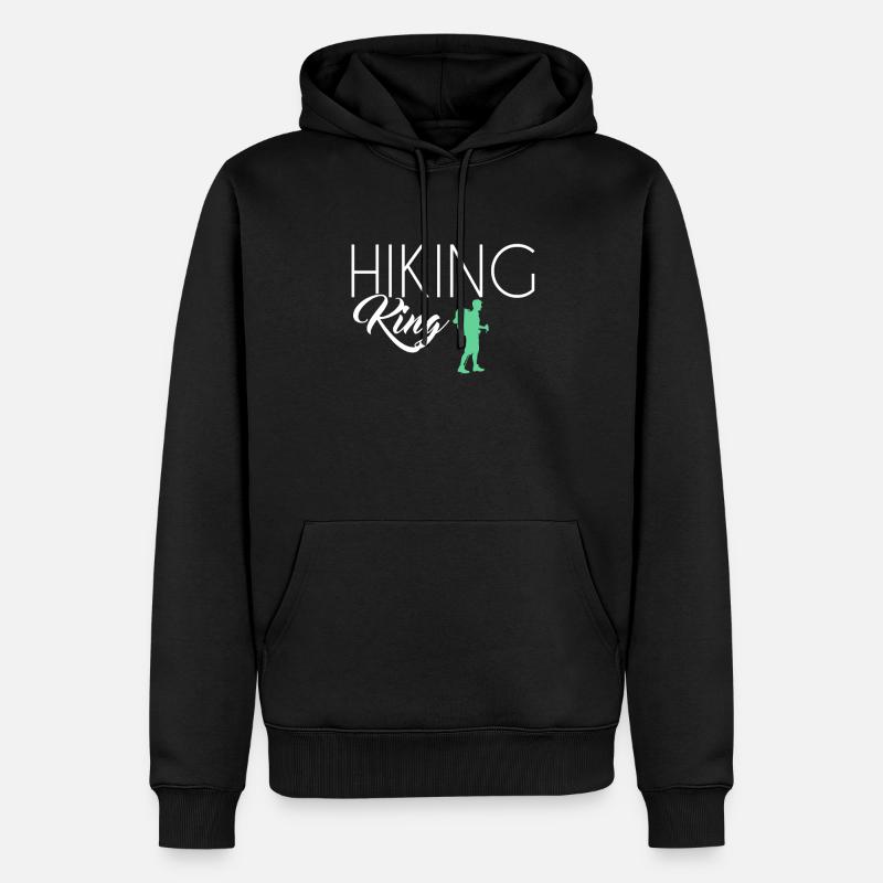 Roi de la randonnée - Sweat à capuche Premium bio Homme - noir