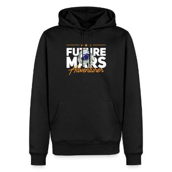 Future Mars Adventurer Astronaut Planet - Sweat à capuche Premium bio Homme - noir - Devant - Nico (187cm)
