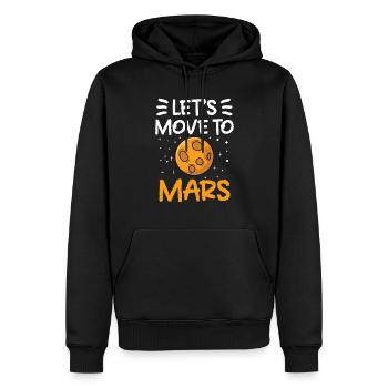 Aufbruch Zum Mars Astronaut Planet Weltraum - Männer Premium Bio Hoodie - Schwarz - Vorne - Nico (187cm)