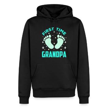 Das Erste Mal Opa Süß Erstes Mal Großeltern - Männer Premium Bio Hoodie - Schwarz - Vorne - Nico (187cm)