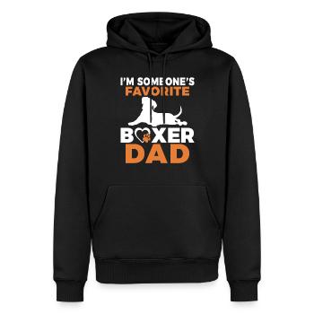 Boxer Hund Geschenke - Männer Premium Bio Hoodie - Schwarz - Vorne - Nico (187cm)