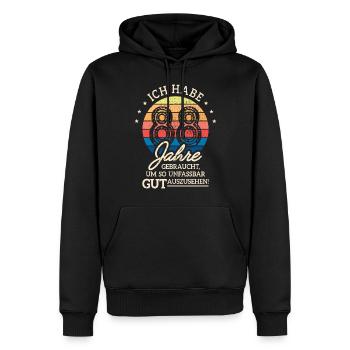 88. Geburtstag Geschenk Habe 88 Jahre Gebraucht - Männer Premium Bio Hoodie - Schwarz - Vorne - Nico (187cm)