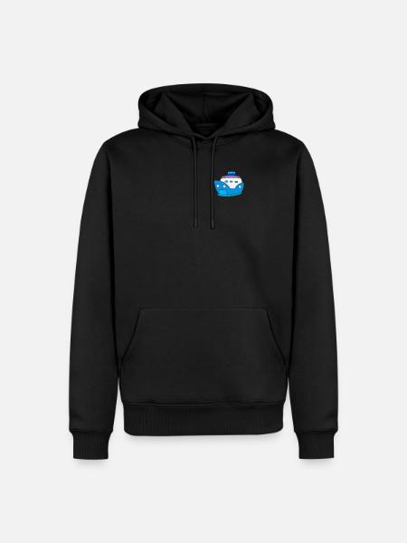 Kawaii Cruise Ship Pocket - Men’s Premium Organic Hoodie - black