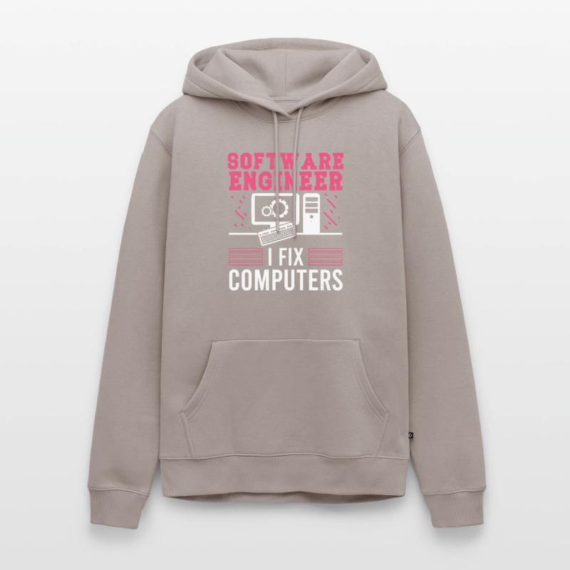 Softwareentwickler Software Engineer Fix Computers Männer Premium Bio Hoodie