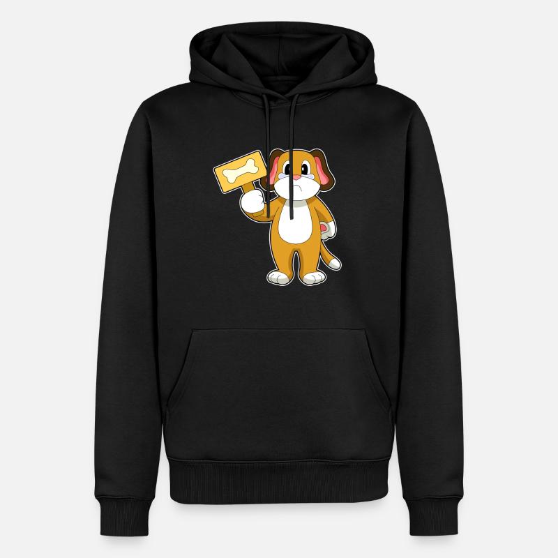 Os de chien - Sweat à capuche Premium bio Homme - noir