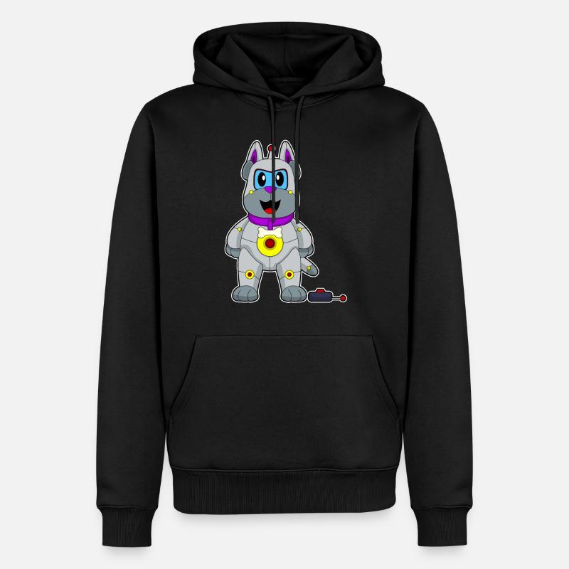 Robot chien - Sweat à capuche Premium bio Homme - noir