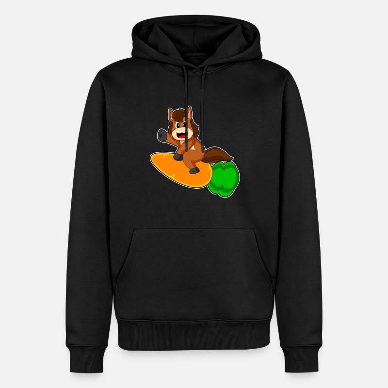 Cheval Carrot Rocket - Sweat à capuche Premium bio Homme - noir