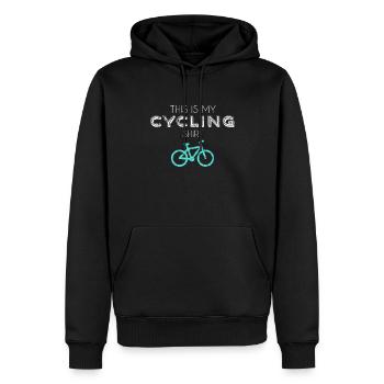 Chemise de cyclisme - Sweat à capuche Premium bio Homme - noir - Devant - Nico (187cm)