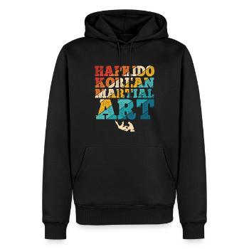 Koreanischer Kampfsport Hapkido - Männer Premium Bio Hoodie - Schwarz - Vorne - Nico (187cm)