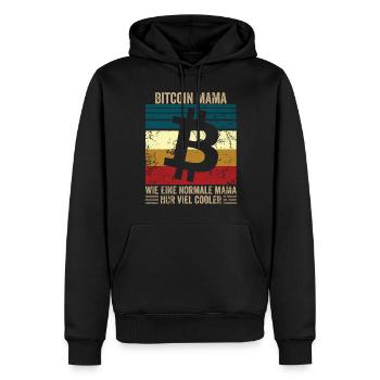 Bitcoin Mama - Männer Premium Bio Hoodie - Schwarz - Vorne - Nico (187cm)