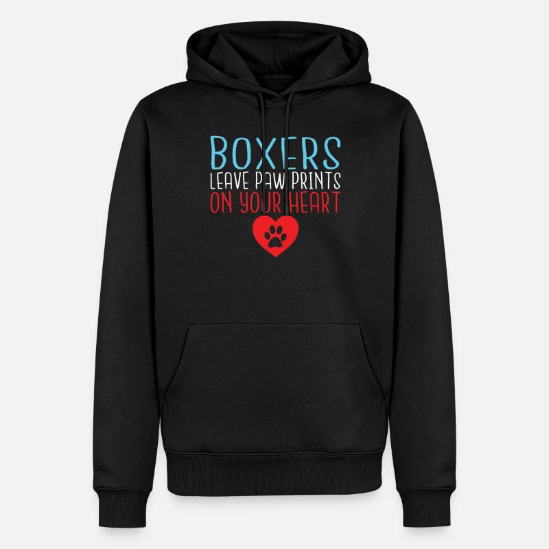 Boxer Hund Geschenke - Männer Premium Bio Hoodie - Schwarz