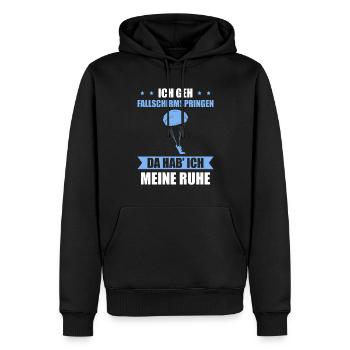 Fallschirmsport Paragliding Fallschirmspringer - Männer Premium Bio Hoodie - Schwarz - Vorne - Nico (187cm)