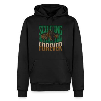 Pfadfinderführer Pfadfinder Scouting Forever - Männer Premium Bio Hoodie - Schwarz - Vorne - Nico (187cm)