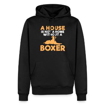 Boxer Hund Geschenke - Männer Premium Bio Hoodie - Schwarz - Vorne - Nico (187cm)