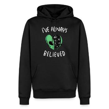 I've always thought of an alien - Men’s Premium Organic Hoodie - black - Front - Nico (187cm)