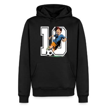 Football Birthday - 10 year old boy - 10. - Men’s Premium Organic Hoodie - black - Front - Nico (187cm)