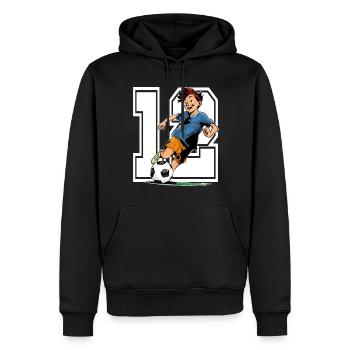 Football Birthday - 12 year old boy - 12. - Men’s Premium Organic Hoodie - black - Front - Nico (187cm)