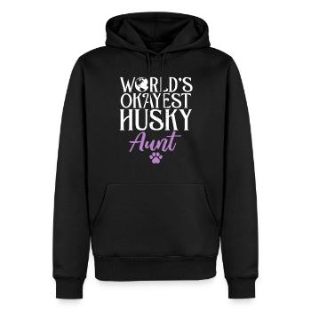 Cadeaux de chien Husky - Sweat à capuche Premium bio Homme - noir - Devant - Nico (187cm)