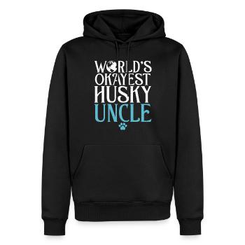 Cadeaux de chien Husky - Sweat à capuche Premium bio Homme - noir - Devant - Nico (187cm)