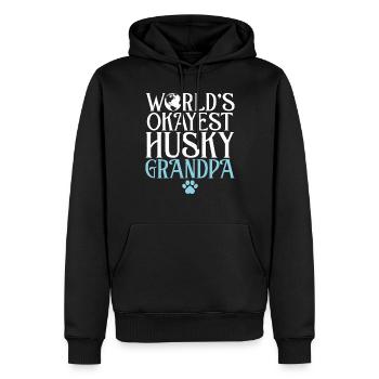 Cadeaux de chien Husky - Sweat à capuche Premium bio Homme - noir - Devant - Nico (187cm)