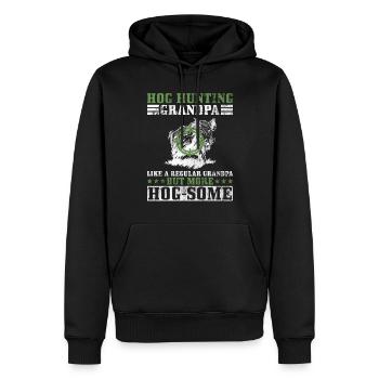 Schweinejagd Großvater Design Für Wildschweinjagd - Sweat à capuche Premium bio Homme - noir - Devant - Nico (187cm)