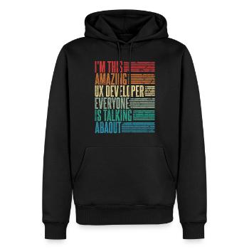 Ux Entwickler Ux Entwicklerin Geschenk Retro - Männer Premium Bio Hoodie - Schwarz - Vorne - Nico (187cm)