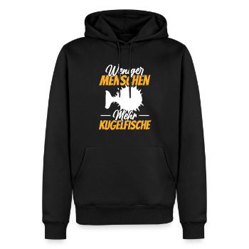 Mehr Kugelfische Riesenkugelfisch - Männer Premium Bio Hoodie - Schwarz - Vorne - Nico (187cm)