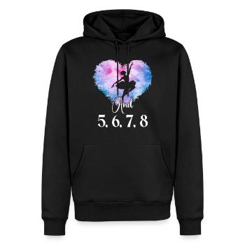 Ballet Danseuse Danse Ballerine - Sweat à capuche Premium bio Homme - noir - Devant - Nico (187cm)