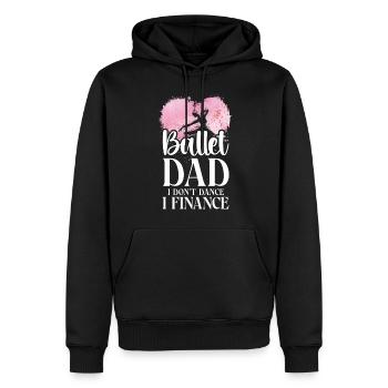 Ballet Danseuse Danse Ballerine - Sweat à capuche Premium bio Homme - noir - Devant - Nico (187cm)