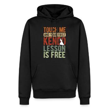 Japanischer Schwertkampf Kendo - Männer Premium Bio Hoodie - Schwarz - Vorne - Nico (187cm)