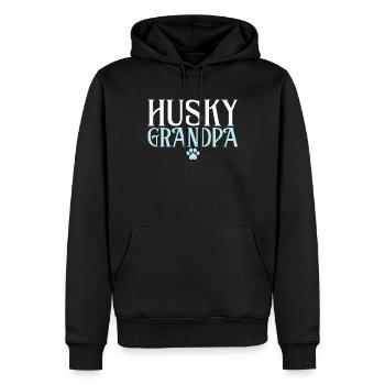 Cadeaux de chien Husky - Sweat à capuche Premium bio Homme - noir - Devant - Nico (187cm)