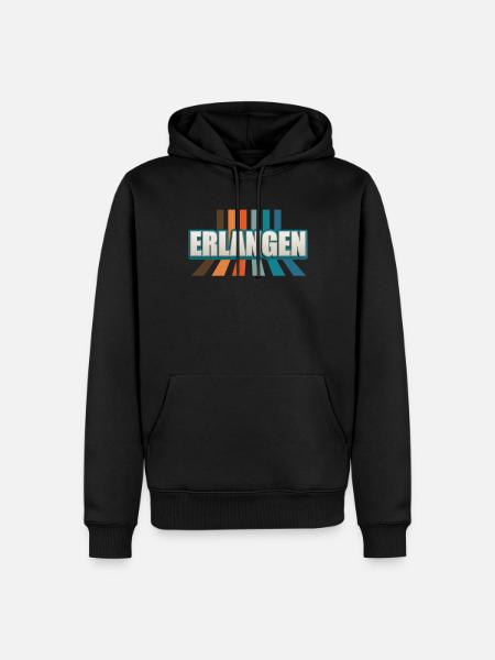 Erlangenerin Erlangener Erlangen - Männer Premium Bio Hoodie - Schwarz