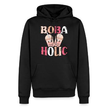 Bobaholic Bubble Tea Liebhaber Boba Tee Trinker - Männer Premium Bio Hoodie - Schwarz - Vorne - Nico (187cm)