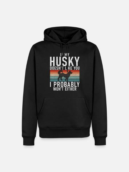 Husky Dog Gifts - Men’s Premium Organic Hoodie - black