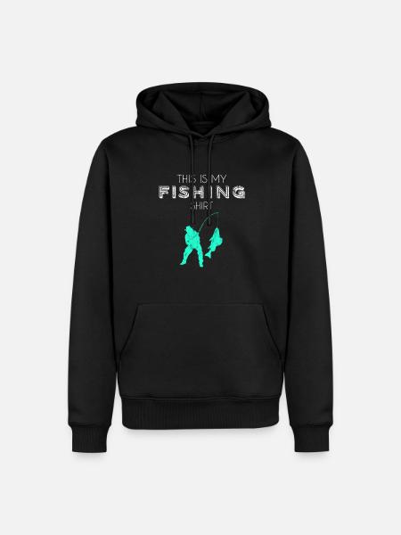 Angeln shirt - Männer Premium Bio Hoodie - Schwarz