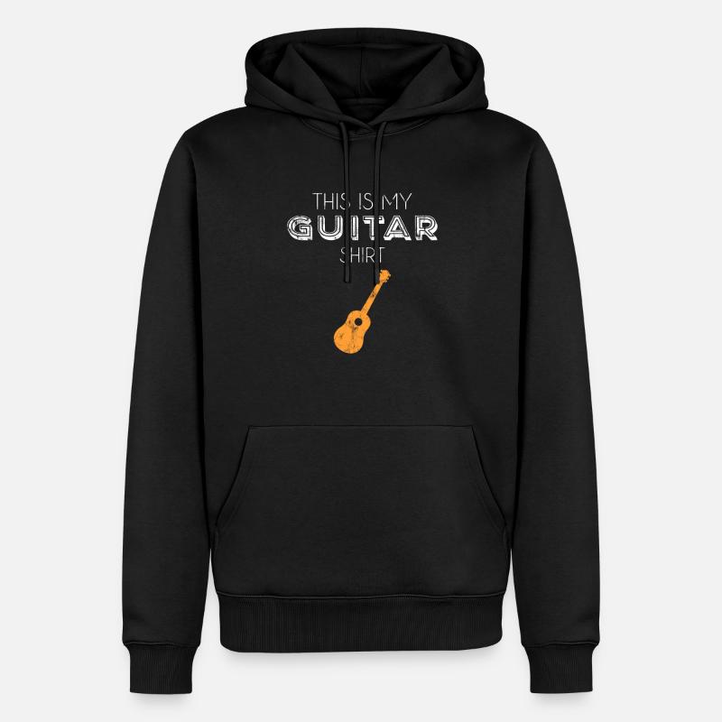 Chemise guitare - Sweat à capuche Premium bio Homme - noir