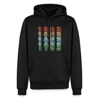 1983 Anniversaire - Sweat à capuche Premium bio Homme - noir - Devant - Nico (187cm)