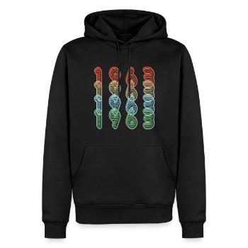 1963 Geburtstag Jahrgang 1963 - Baujahr 1963 - Männer Premium Bio Hoodie - Schwarz - Vorne - Nico (187cm)