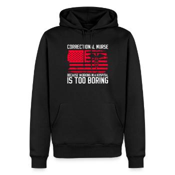 Design Der Justizvollzugsschwester Für Die - Sweat à capuche Premium bio Homme - noir - Devant - Nico (187cm)