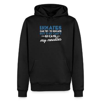 Gefängniskrankenpflege-design Für - Sweat à capuche Premium bio Homme - noir - Devant - Nico (187cm)