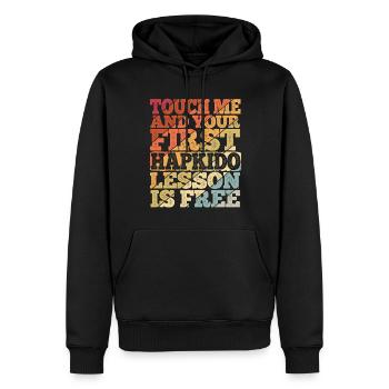 Koreanischer Kampfsport Hapkido - Männer Premium Bio Hoodie - Schwarz - Vorne - Nico (187cm)
