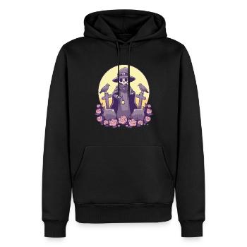 Kawaii Pastel Goth Cute Witchy Death - Sweat à capuche Premium bio Homme - noir - Devant - Nico (187cm)