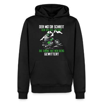 Lustiger Spruch Simsonfahrer S50 S51 Simme Moped - Männer Premium Bio Hoodie - Schwarz - Vorne - Nico (187cm)
