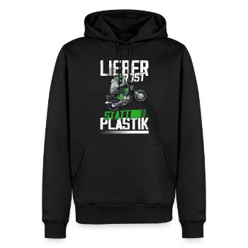 Lustiger Spruch Simsonfahrer S50 S51 Simme Moped - Männer Premium Bio Hoodie - Schwarz - Vorne - Nico (187cm)